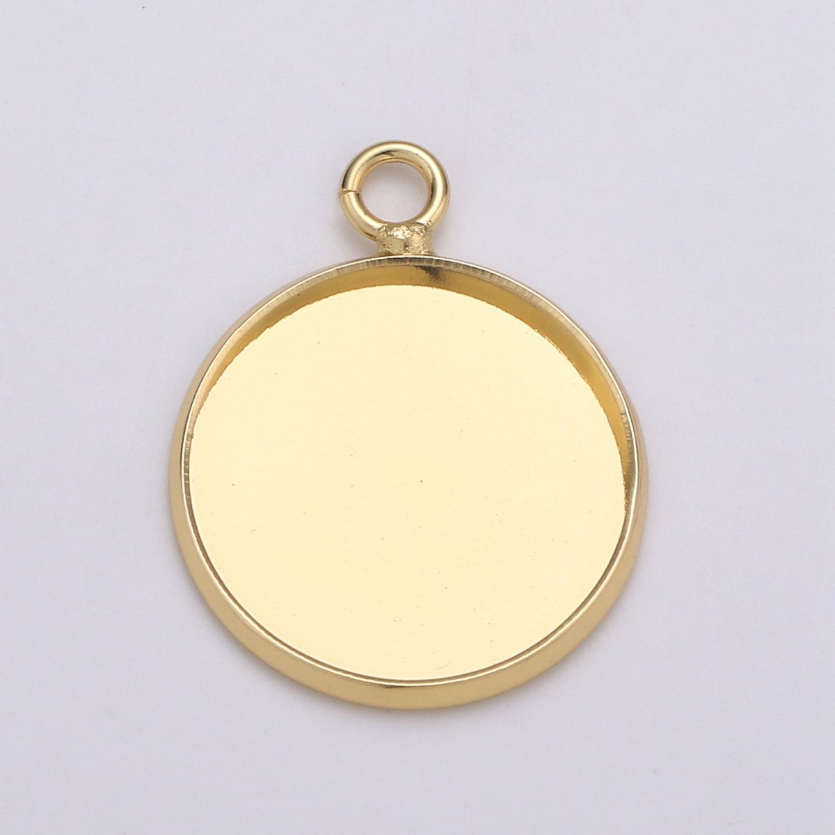Simple Minimalist Golden Coin Gold Filled Charm K-929,K-930,L-086 - DLUXCA