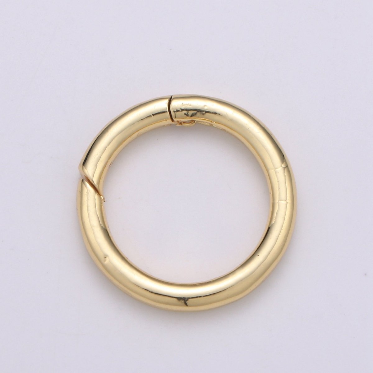Simple Minimalist Round Push Gate Ring For Connector Charm Holder Connector Wrislet Holder L-059 - DLUXCA