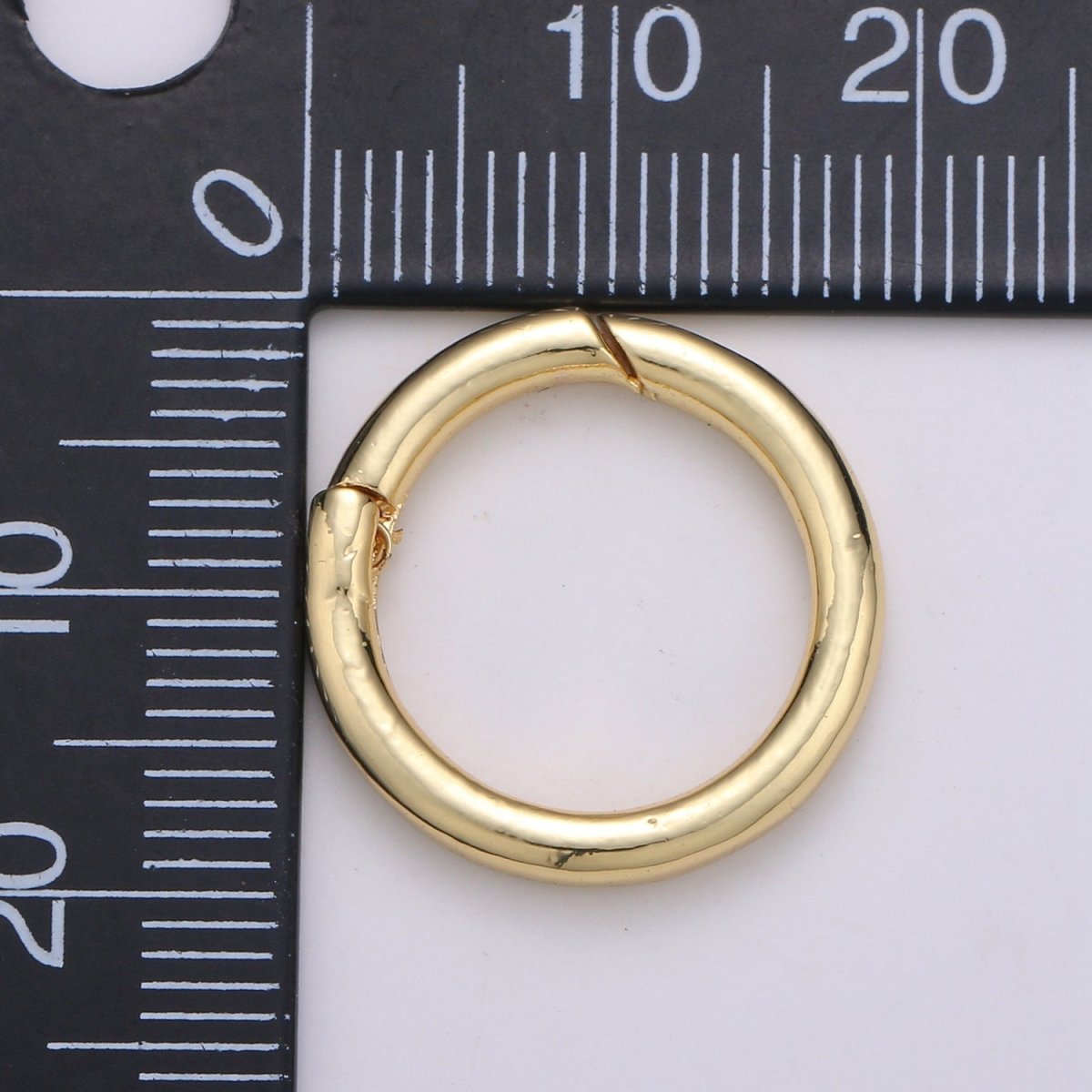 Simple Minimalist Round Push Gate Ring For Connector Charm Holder Connector Wrislet Holder L-059 - DLUXCA