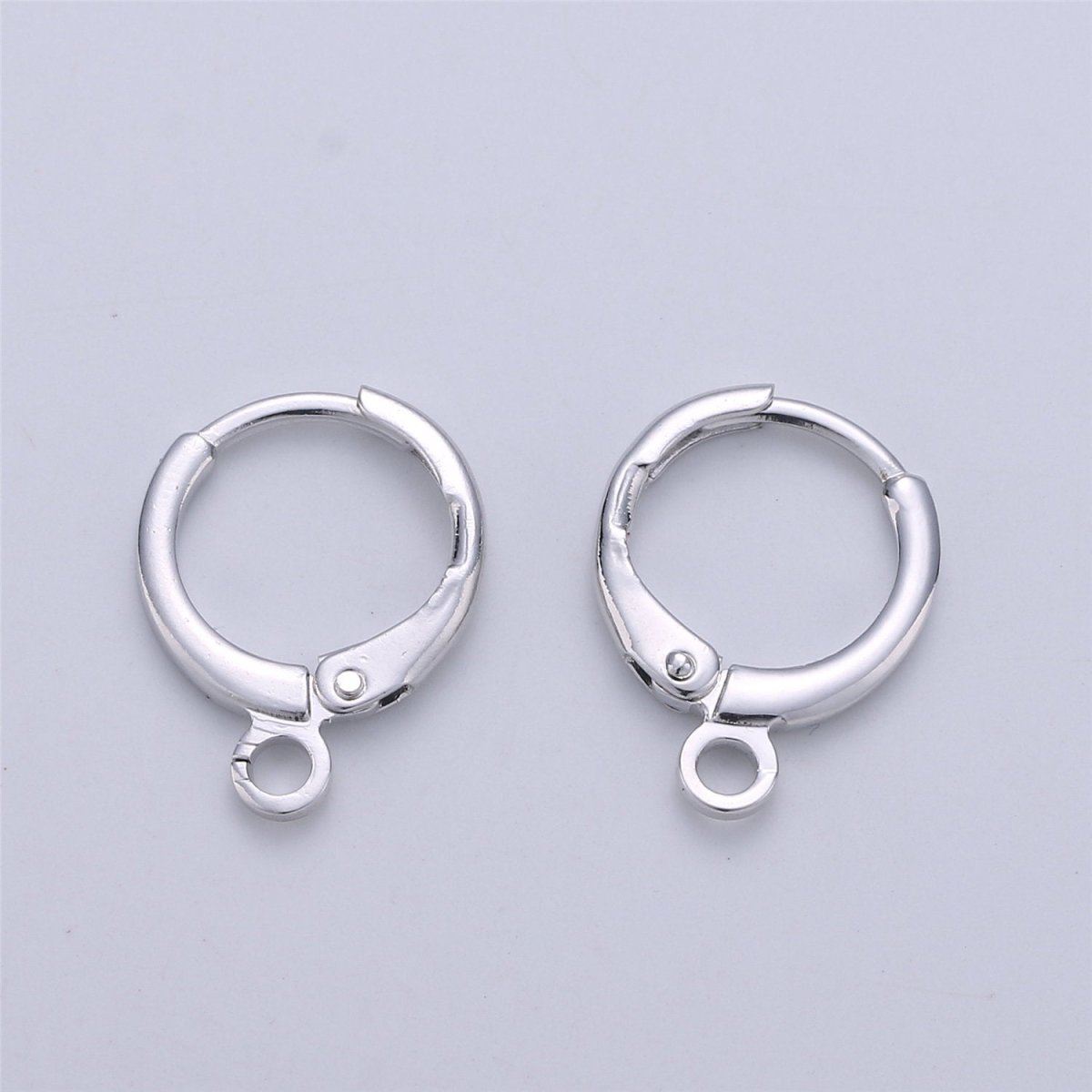 Simple Round 10mm One Touch Earring jewelry Making, Earring supplies 24K Gold Filled huggie hoop earring K-338 K-339 L-087 L-088 - DLUXCA