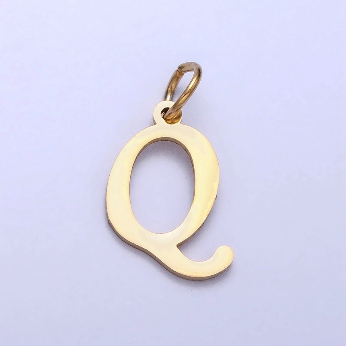 Small 24K Gold Plated Stainless Steel Letter Charms, initial alphabet pendant DIY jewelry letter charms for personalized jewelry making AD201 - AD226 - DLUXCA