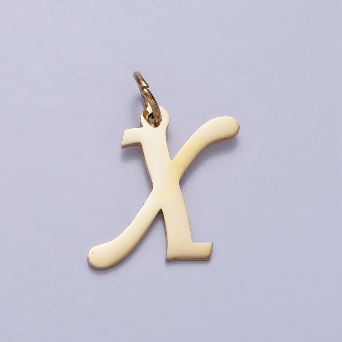 Small 24K Gold Plated Stainless Steel Letter Charms, initial alphabet pendant DIY jewelry letter charms for personalized jewelry making AD201 - AD226 - DLUXCA