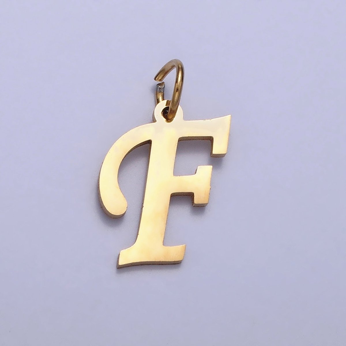Small 24K Gold Plated Stainless Steel Letter Charms, initial alphabet pendant DIY jewelry letter charms for personalized jewelry making AD201 - AD226 - DLUXCA