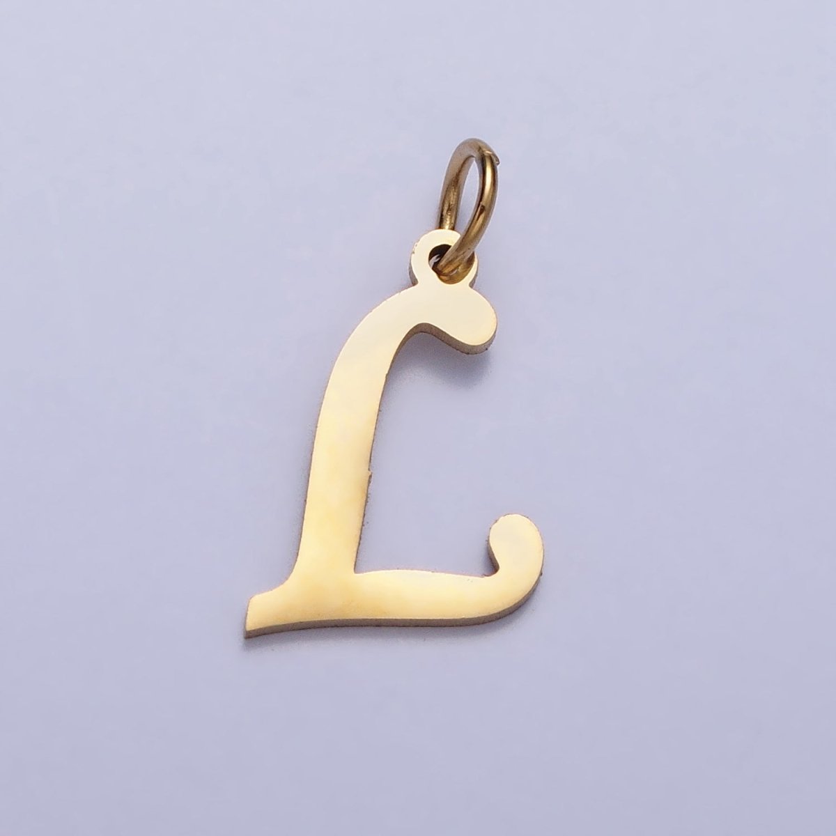 Small 24K Gold Plated Stainless Steel Letter Charms, initial alphabet pendant DIY jewelry letter charms for personalized jewelry making AD201 - AD226 - DLUXCA