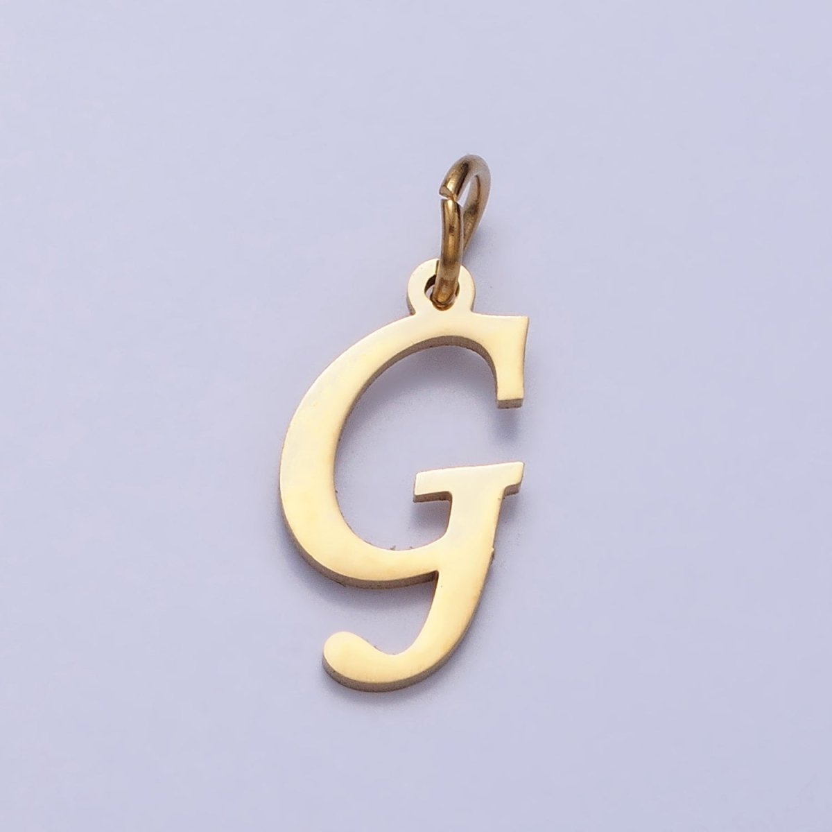 Small 24K Gold Plated Stainless Steel Letter Charms, initial alphabet pendant DIY jewelry letter charms for personalized jewelry making AD201 - AD226 - DLUXCA