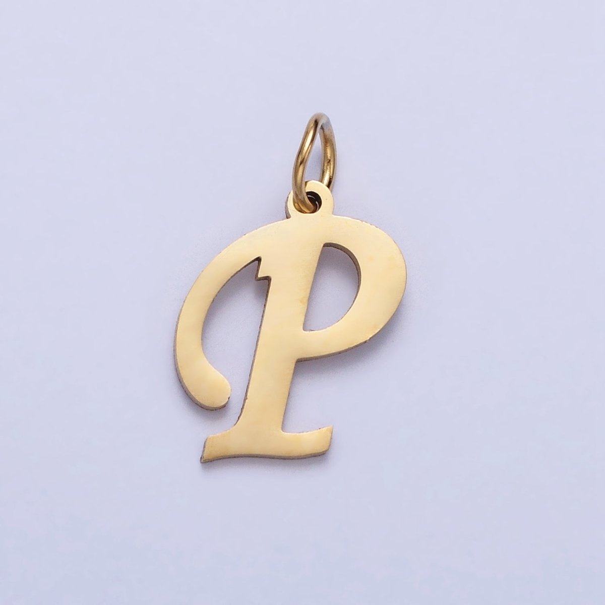 Small 24K Gold Plated Stainless Steel Letter Charms, initial alphabet pendant DIY jewelry letter charms for personalized jewelry making AD201 - AD226 - DLUXCA