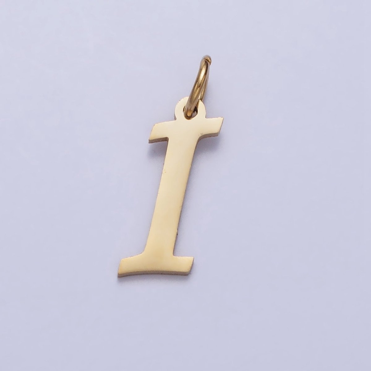 Small 24K Gold Plated Stainless Steel Letter Charms, initial alphabet pendant DIY jewelry letter charms for personalized jewelry making AD201 - AD226 - DLUXCA