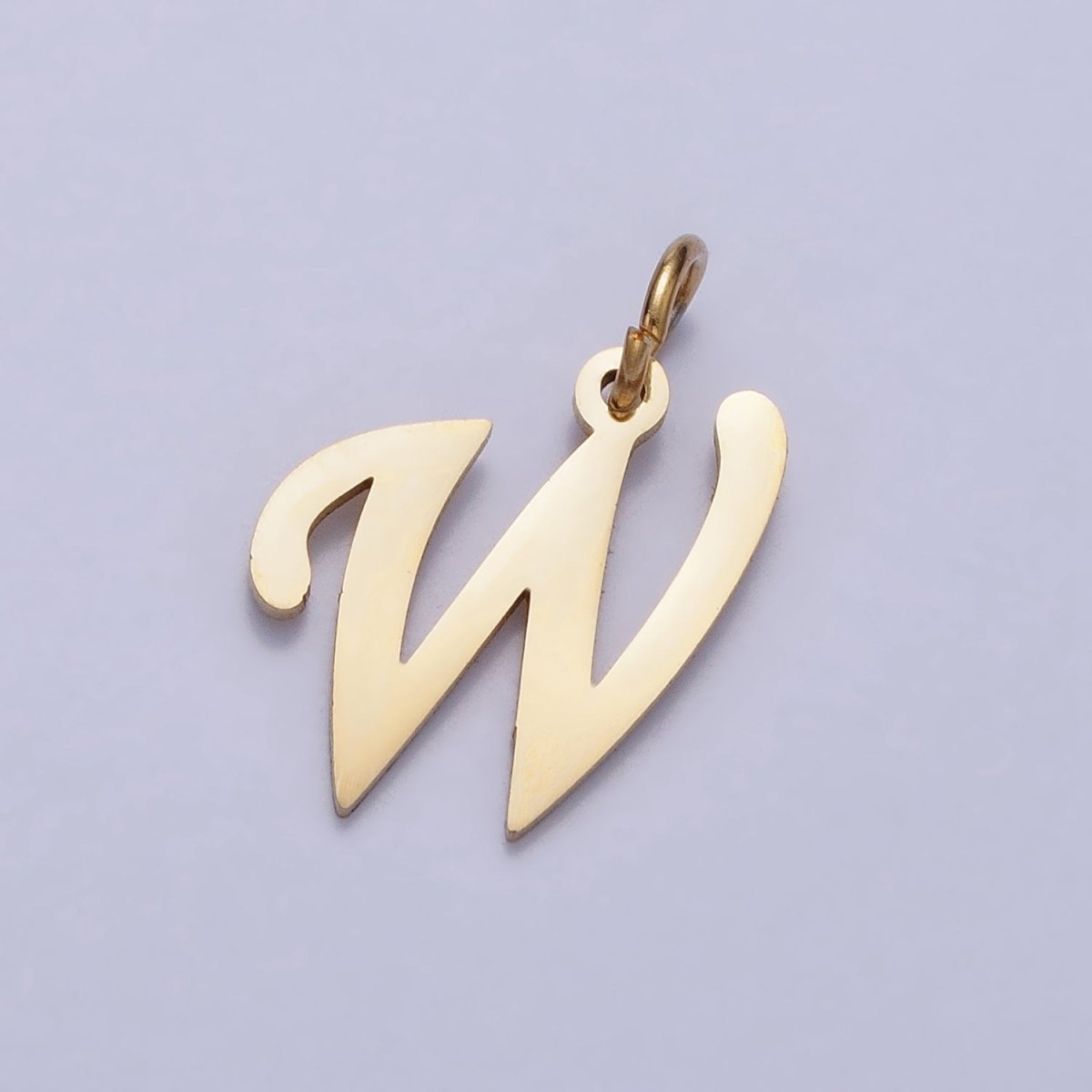 Small 24K Gold Plated Stainless Steel Letter Charms, initial alphabet pendant DIY jewelry letter charms for personalized jewelry making AD201 - AD226 - DLUXCA
