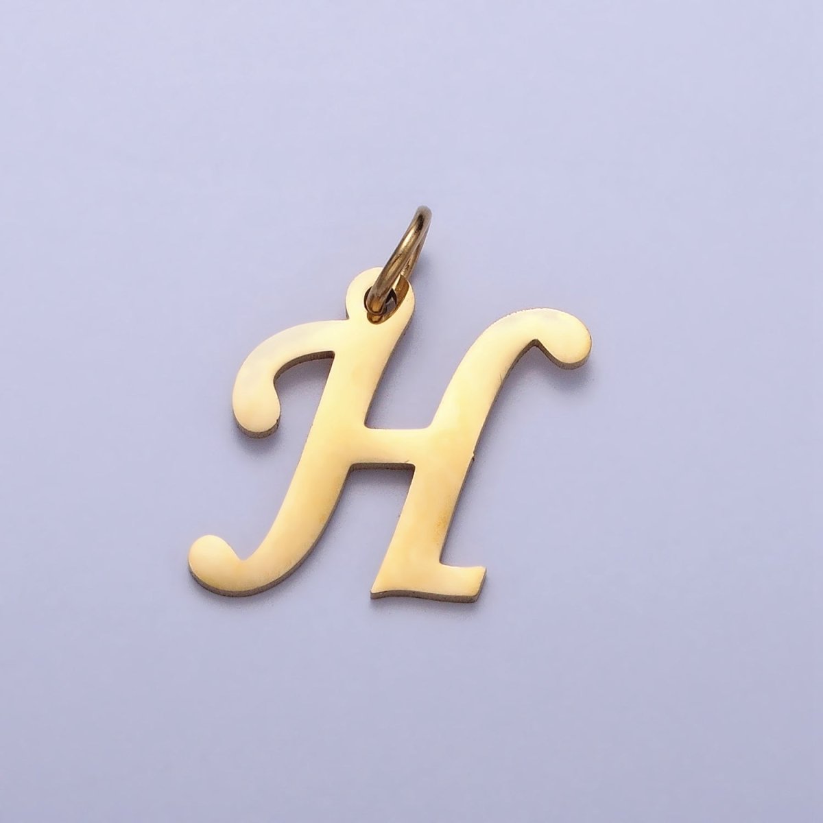 Small 24K Gold Plated Stainless Steel Letter Charms, initial alphabet pendant DIY jewelry letter charms for personalized jewelry making AD201 - AD226 - DLUXCA