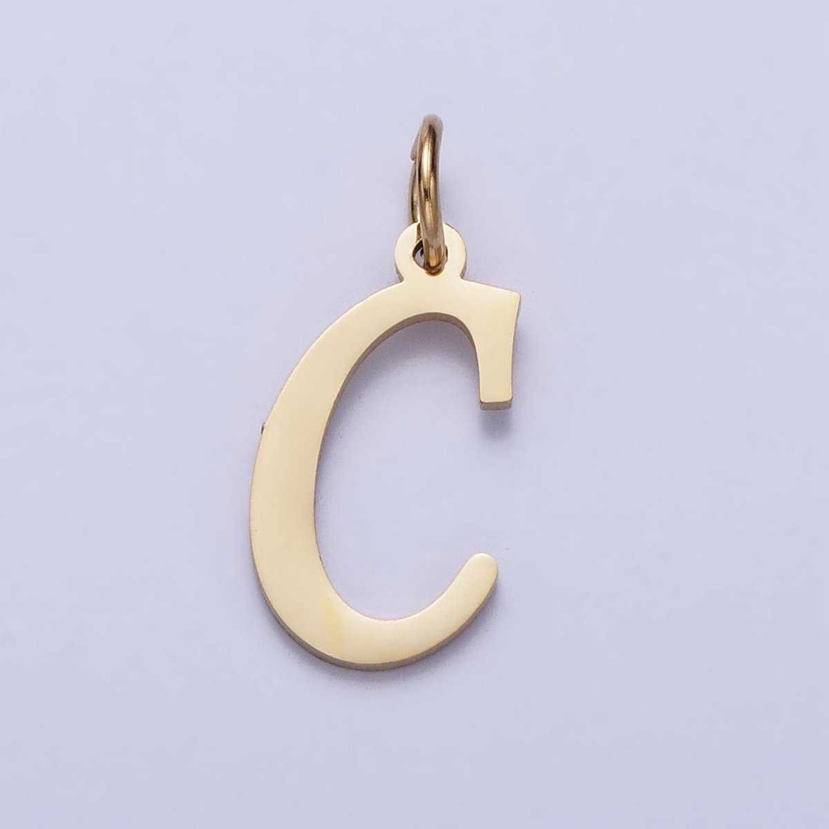 Small 24K Gold Plated Stainless Steel Letter Charms, initial alphabet pendant DIY jewelry letter charms for personalized jewelry making AD201 - AD226 - DLUXCA