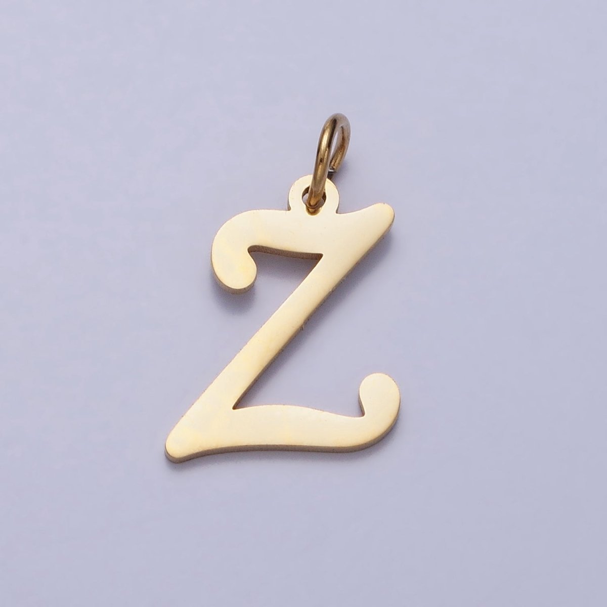 Small 24K Gold Plated Stainless Steel Letter Charms, initial alphabet pendant DIY jewelry letter charms for personalized jewelry making AD201 - AD226 - DLUXCA