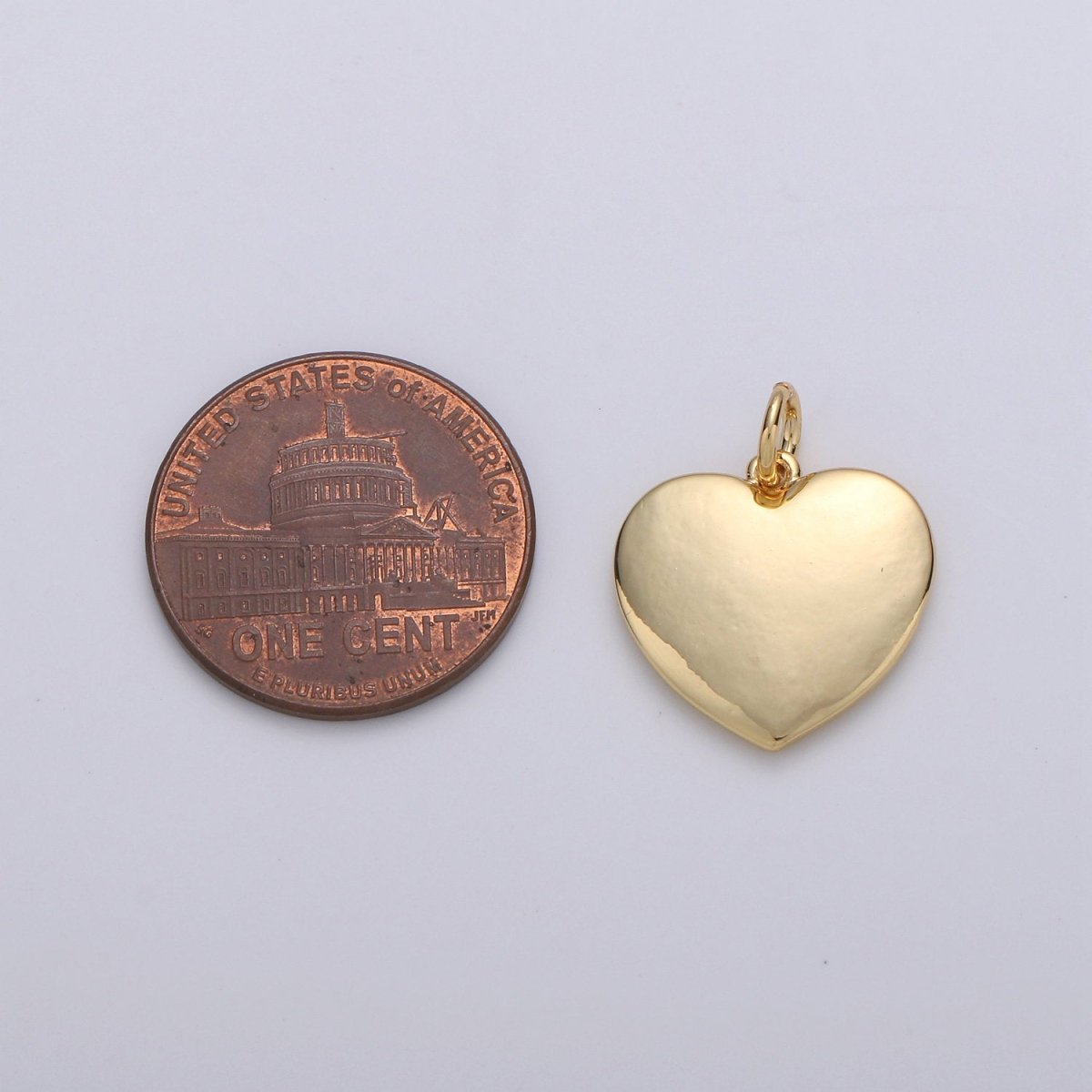 Small Heart Charm - Dainty Gold Mini Heart Add On Charm - Dainty Heart - Love Inspired Gold Filled Heart Pendant | D-615 - DLUXCA