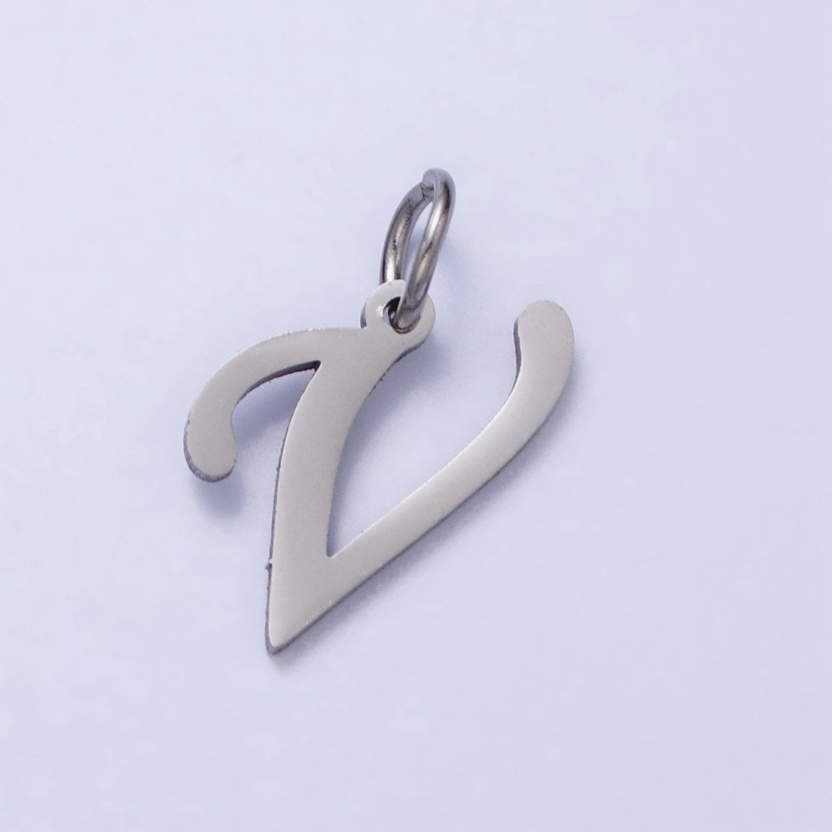 Small Stainless Steel Letter Charms, initial alphabet pendant DIY jewelry letter charms for personalized jewelry making AD227 - AD252 - DLUXCA