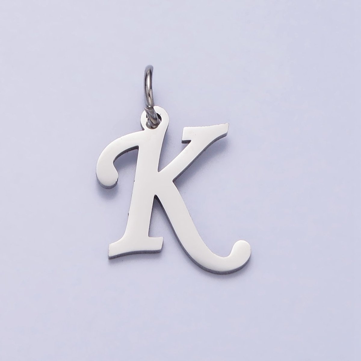 Small Stainless Steel Letter Charms, initial alphabet pendant DIY jewelry letter charms for personalized jewelry making AD227 - AD252 - DLUXCA