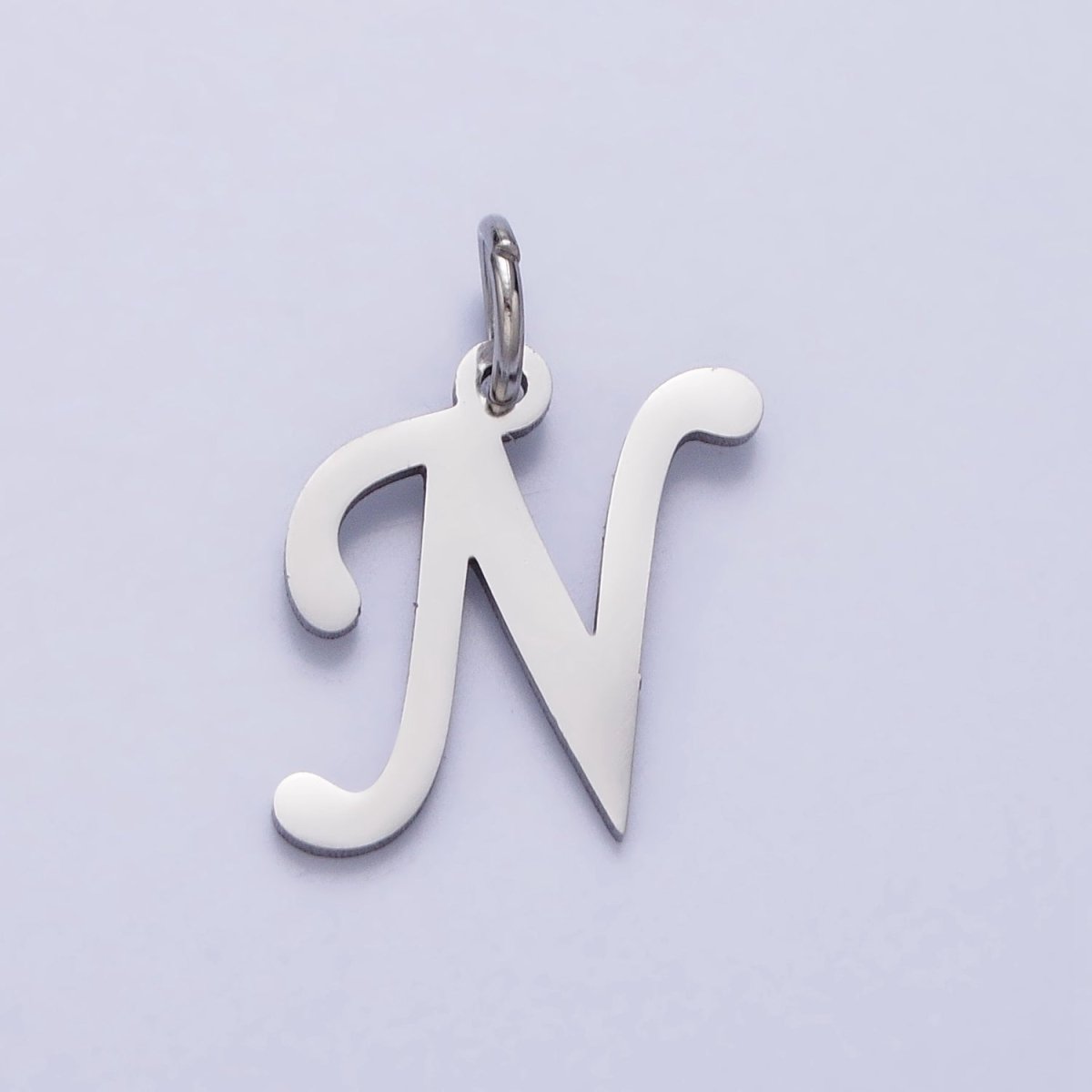 Small Stainless Steel Letter Charms, initial alphabet pendant DIY jewelry letter charms for personalized jewelry making AD227 - AD252 - DLUXCA