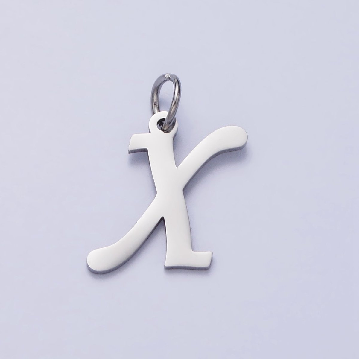 Small Stainless Steel Letter Charms, initial alphabet pendant DIY jewelry letter charms for personalized jewelry making AD227 - AD252 - DLUXCA