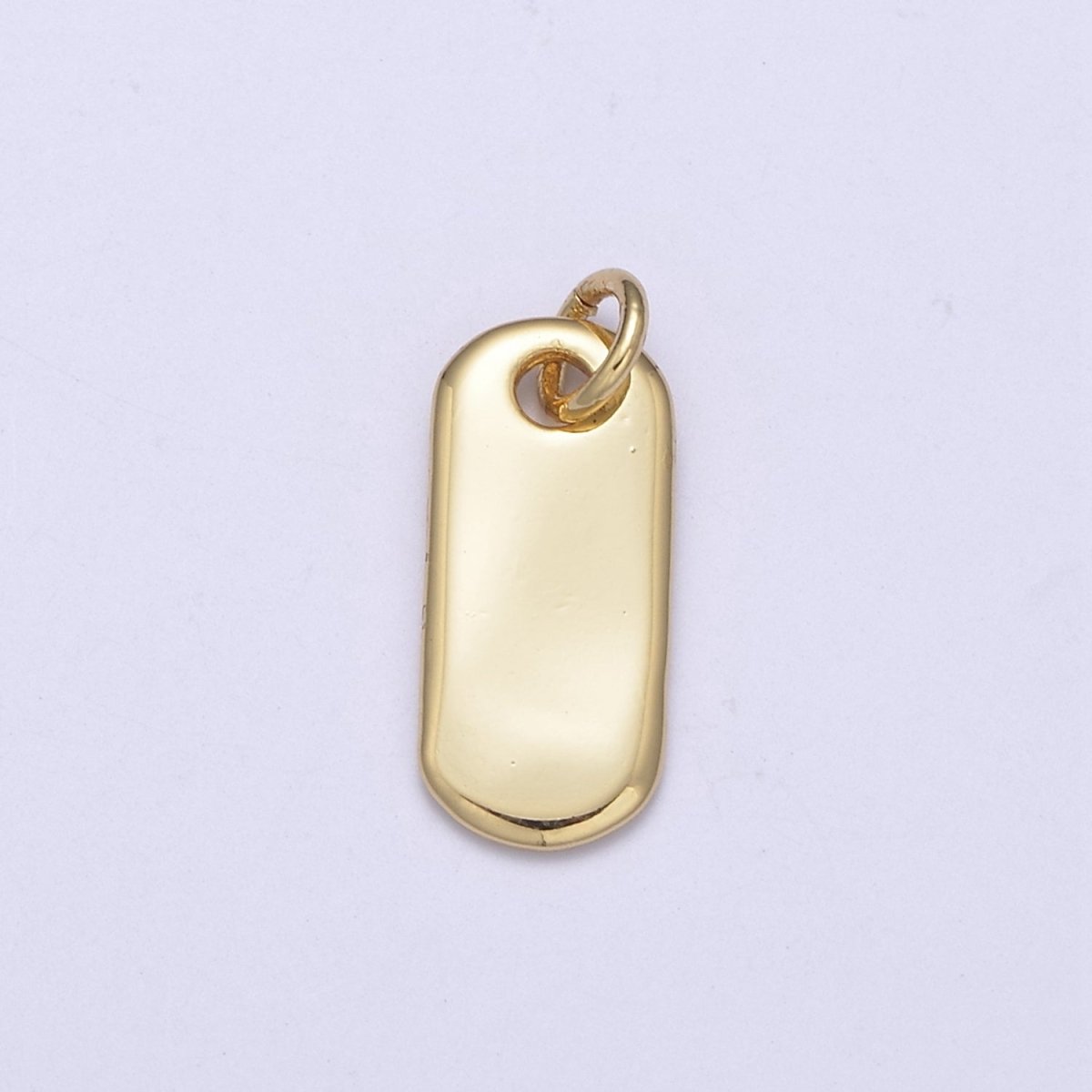 Small Tag Gold Charm add on charm for Necklace Bracelet Earring Supply C-306 - DLUXCA