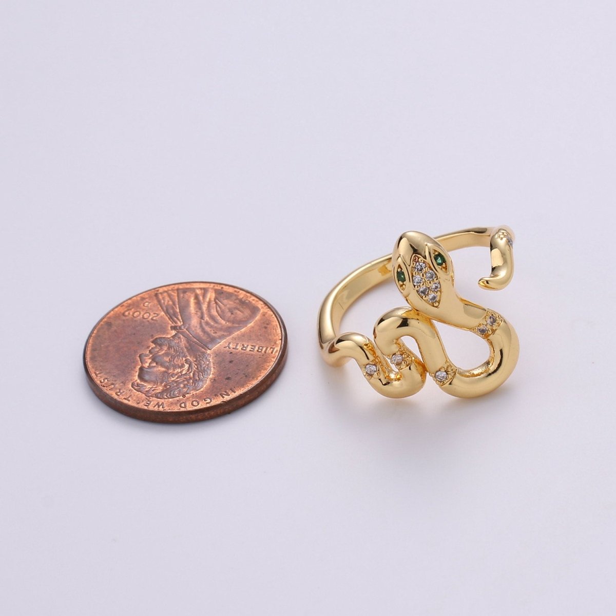 Snake ring, Gold snake ring, serpent ring, Statement ring, Gold Snake Ring, Gold ring, Dainty ring, Stackable ring, minimalist ring R-031 - DLUXCA