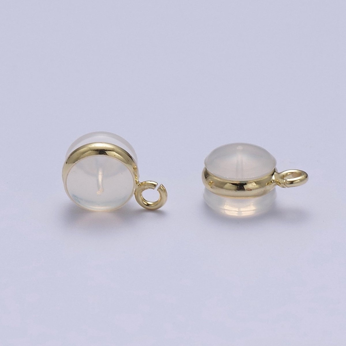 Silicone Earring Gold Stud Earring Backs Flat Back Earrings For