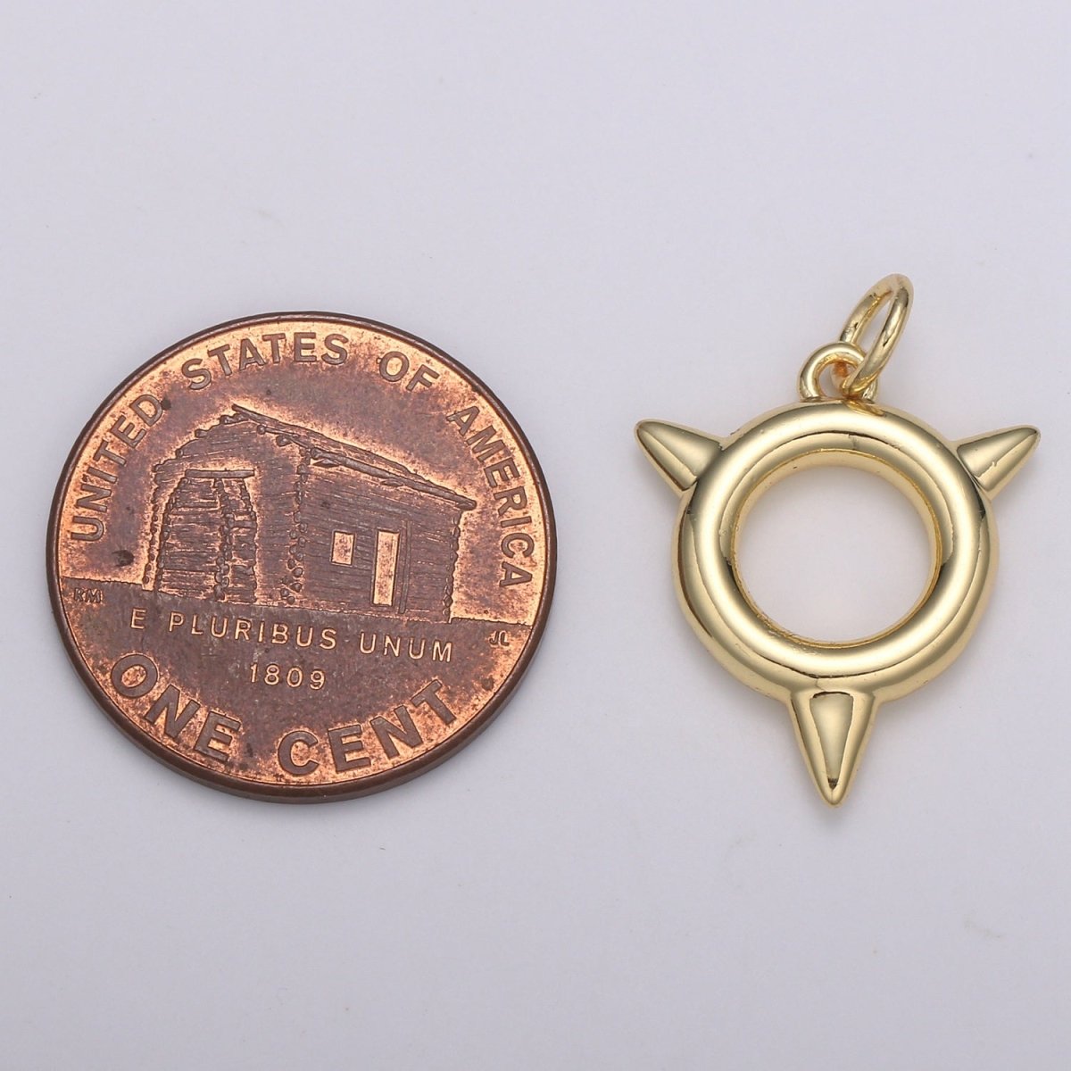 Spike Charm, 24K Bouy Pendant 23X7mm Mobility Jewelry Outdoor Activity Inspired, Metro Style Design E-191 - DLUXCA