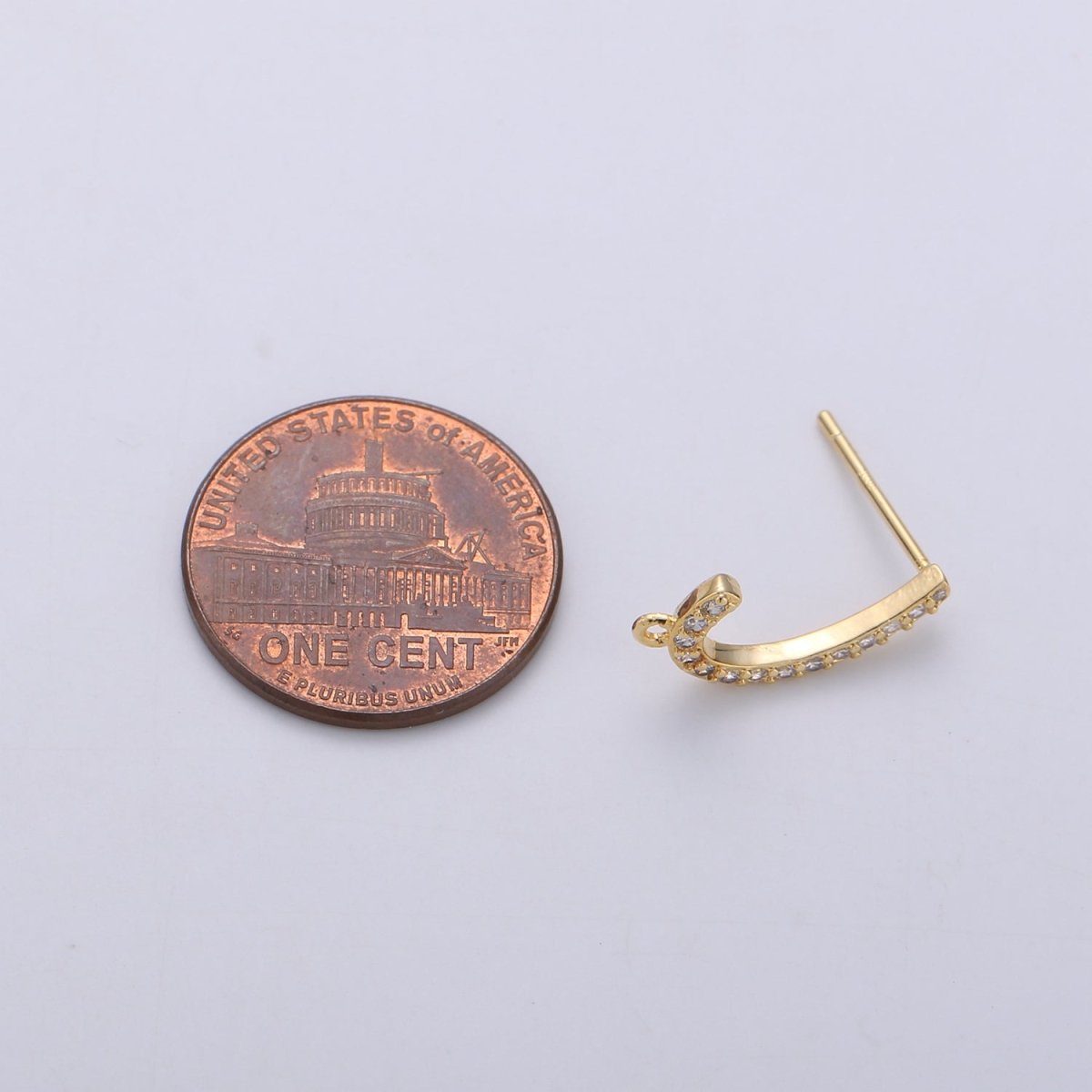 Spiral Gold Filled Stud Earring for DIY Earring Supplies K-409 - DLUXCA