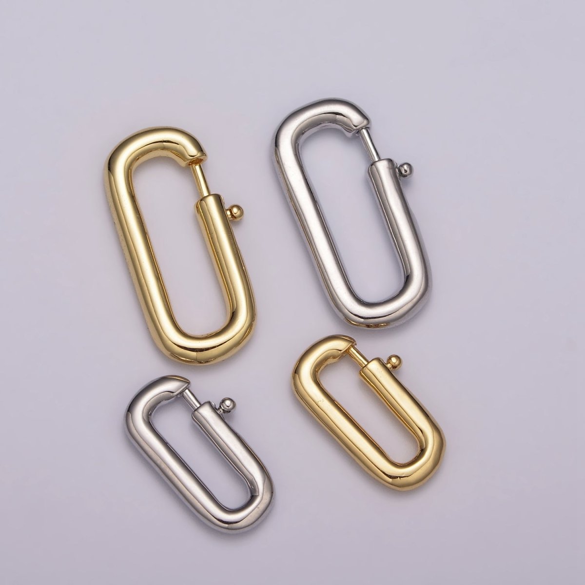 Spring Gate Clasp Brass ,Gate Clasp, Pull Clasp, Spring Gate Oval. Spring Clasp, Spring Gate Pendant L-556~L-559 L-604 L-605 - DLUXCA