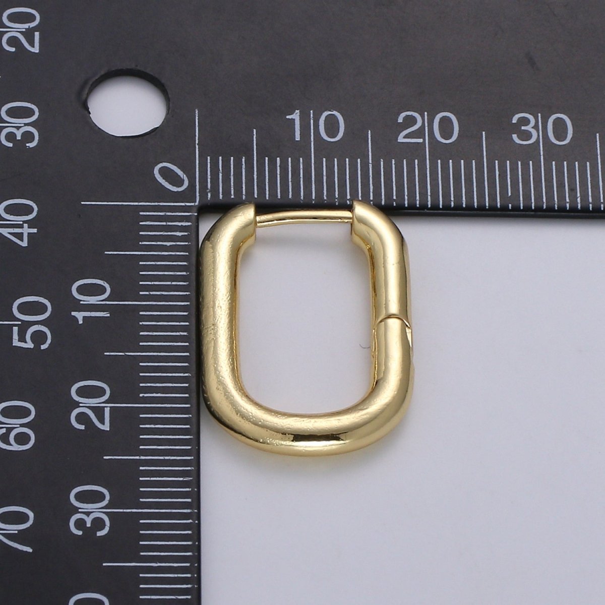 Square Hoop Earrings, U-Shape Gold Hoops, 14k Gold Filled Huggie Earrings, Geometric Huggies, Oval Hoop earrings, Mini hoops Q-087 P-037 - DLUXCA