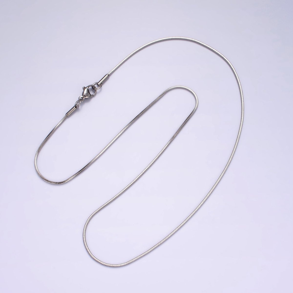Stainless Steel Dainty Snake 18 Inch Layering Chain Necklace