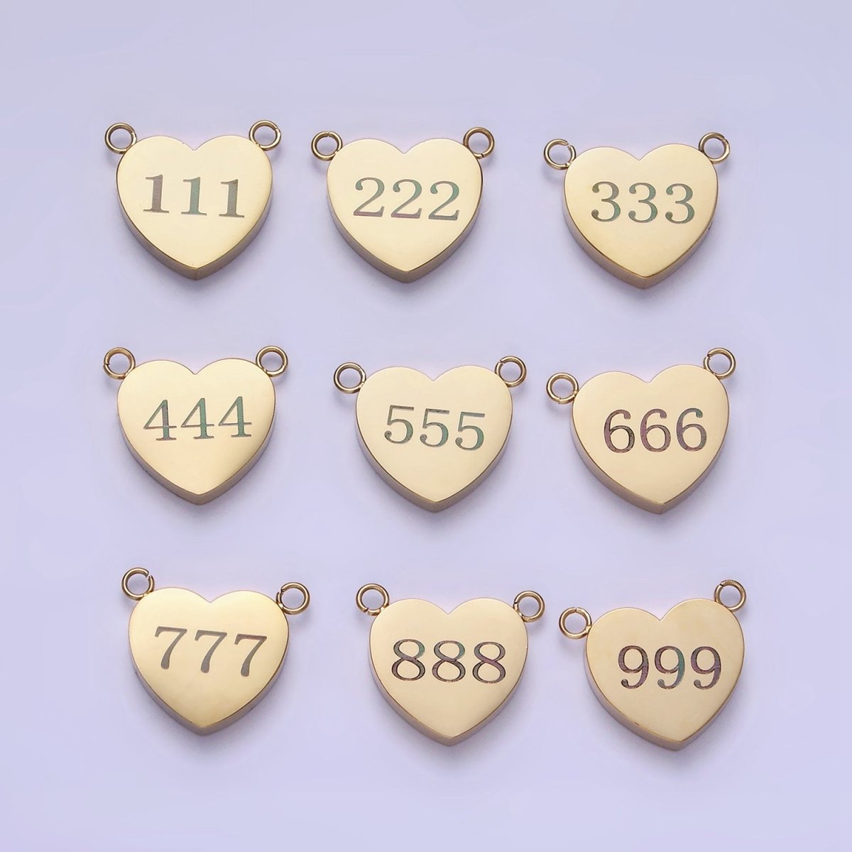 Stainless Steel 14K Gold Filled Angel Number Numerology Engraved