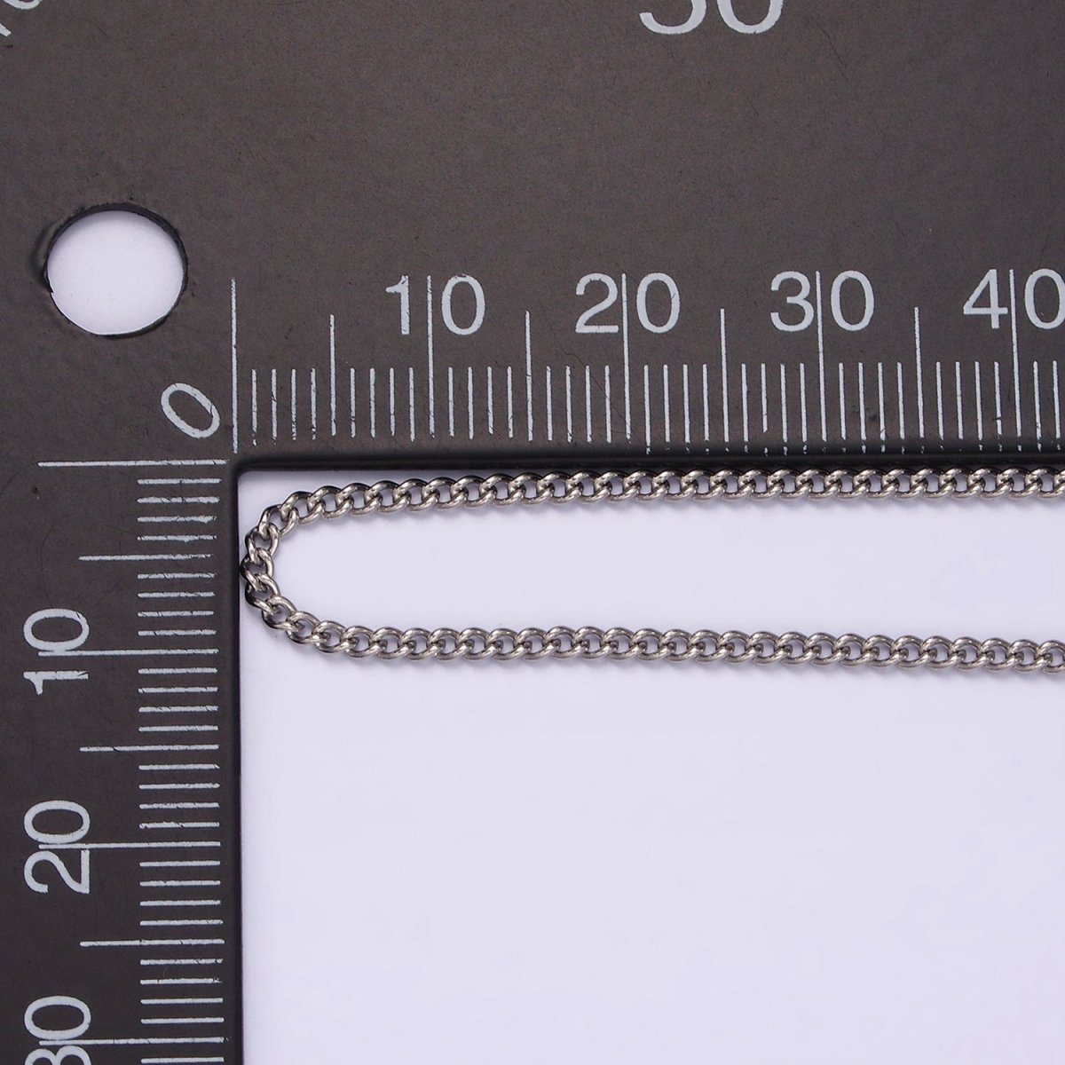 Stainless Steel 1.5mm Curb Chain 18 Inch Layering Necklace | WA-2274 Clearance Pricing - DLUXCA