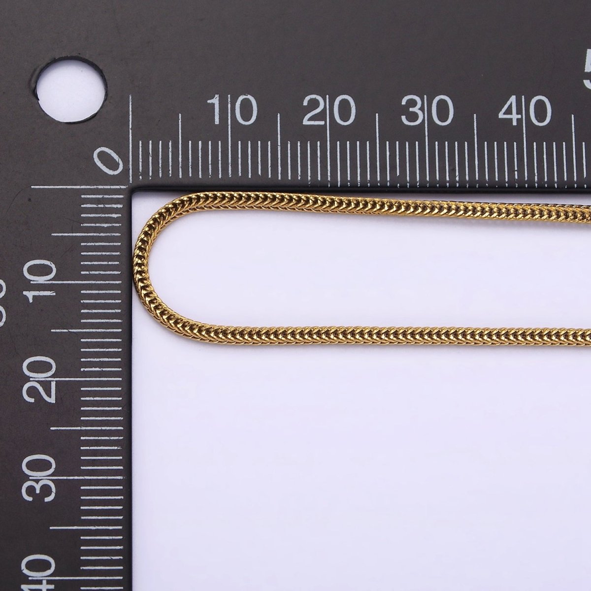 Stainless Steel 1.5mm Fox Tail Cocoon Snake Wheat Minimalist 18 Inch Layering Chain Necklace | WA-2019 Clearance Pricing - DLUXCA