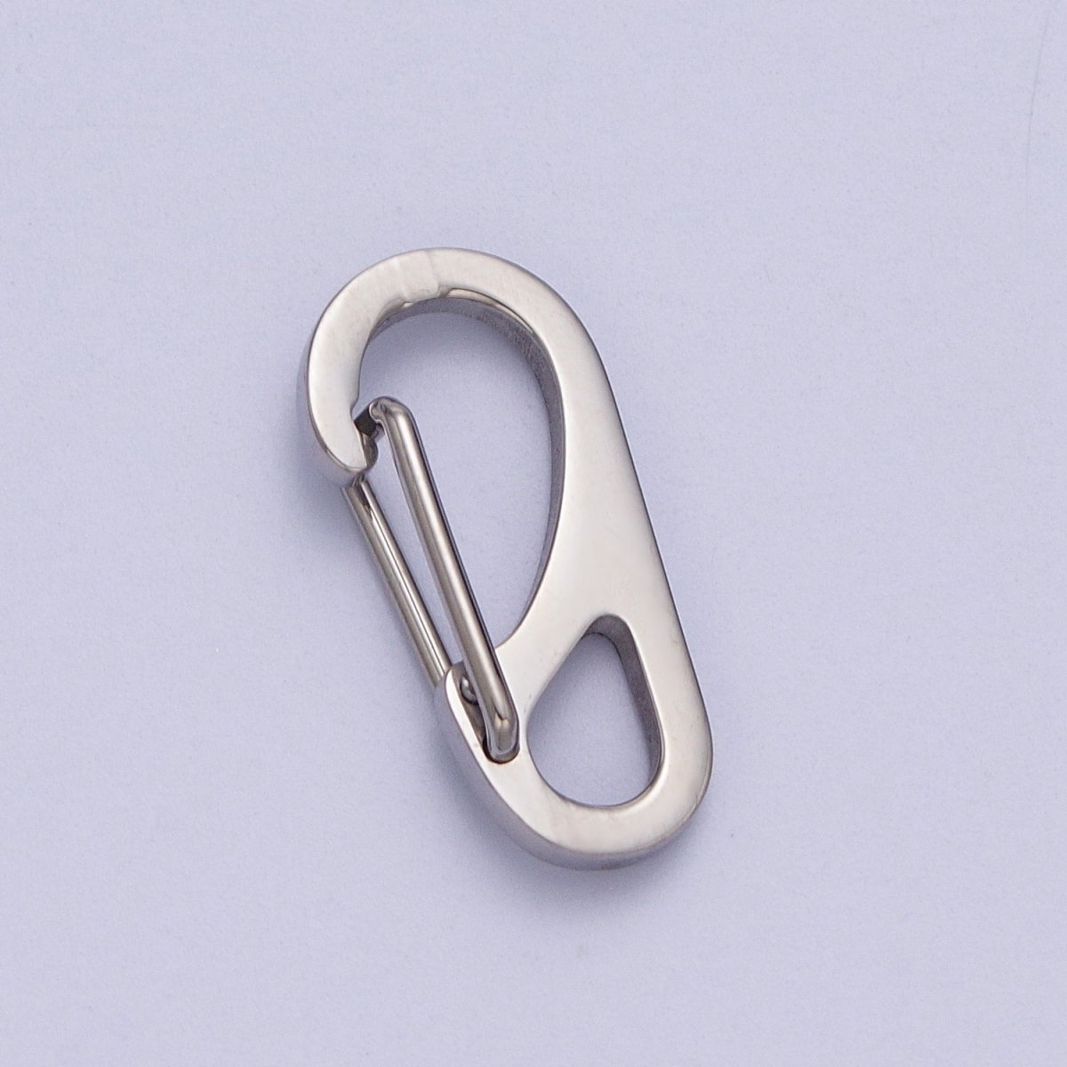 Stainless Steel 16mm, 22mm, 26mm, 30mm Snap Hook Carabiner Clip Jewelry Supply for wrap cord bracelet in Gold & Silver | Z-013 - Z-020 - DLUXCA
