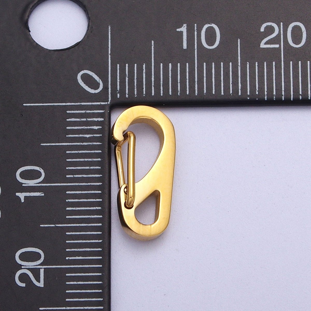 Stainless Steel 16mm, 22mm, 26mm, 30mm Snap Hook Carabiner Clip Jewelry Supply for wrap cord bracelet in Gold & Silver | Z-013 - Z-020 - DLUXCA
