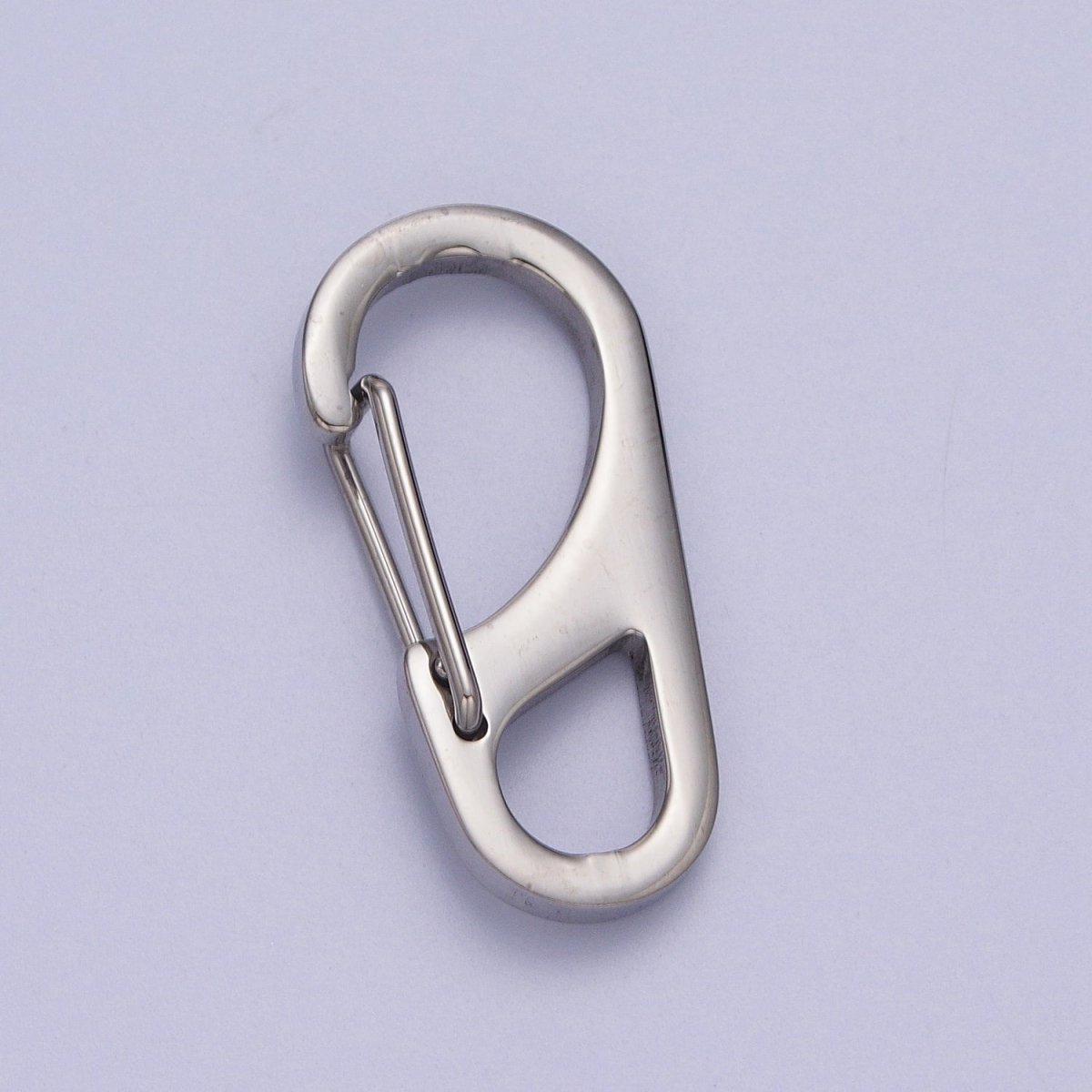 Stainless Steel 16mm, 22mm, 26mm, 30mm Snap Hook Carabiner Clip Jewelry Supply for wrap cord bracelet in Gold & Silver | Z-013 - Z-020 - DLUXCA