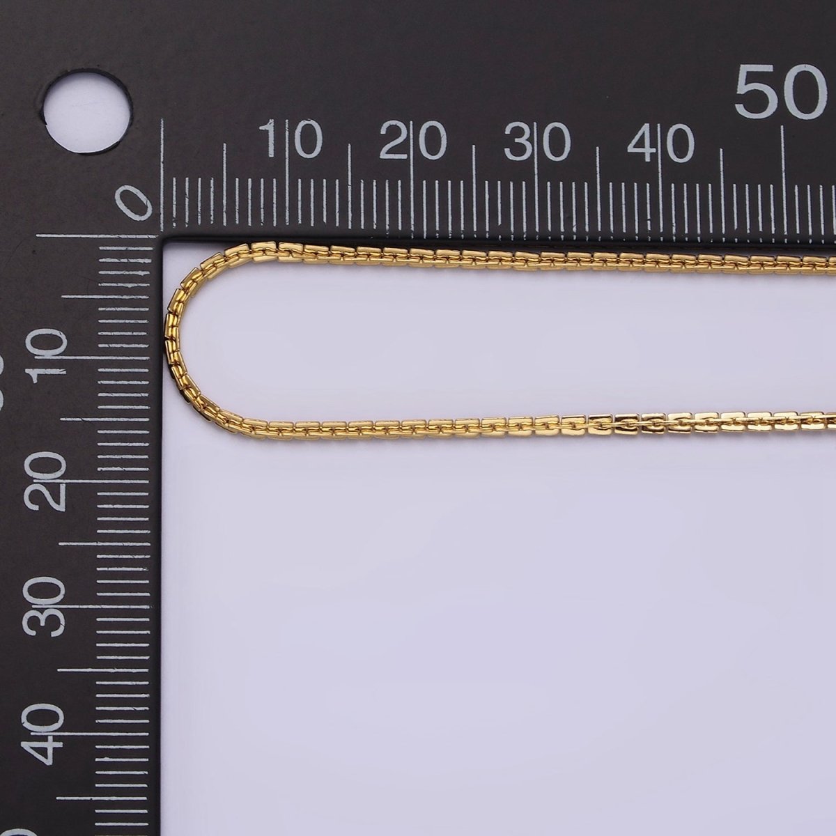 Stainless Steel 1.6mm Dainty Designed Square Link 18 Inch Layering Chain Necklace | WA-2003 Clearance Pricing - DLUXCA