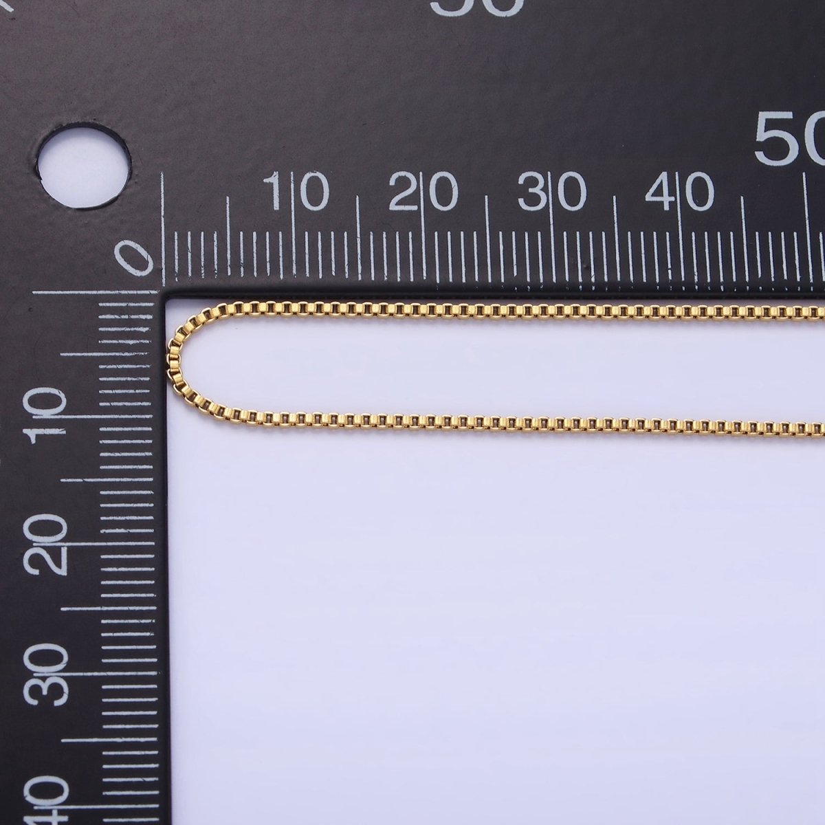 Stainless Steel 1mm Box Chain 18 Inch Necklace w. Extender in Gold & Silver | WA-2482 WA-2483 - DLUXCA