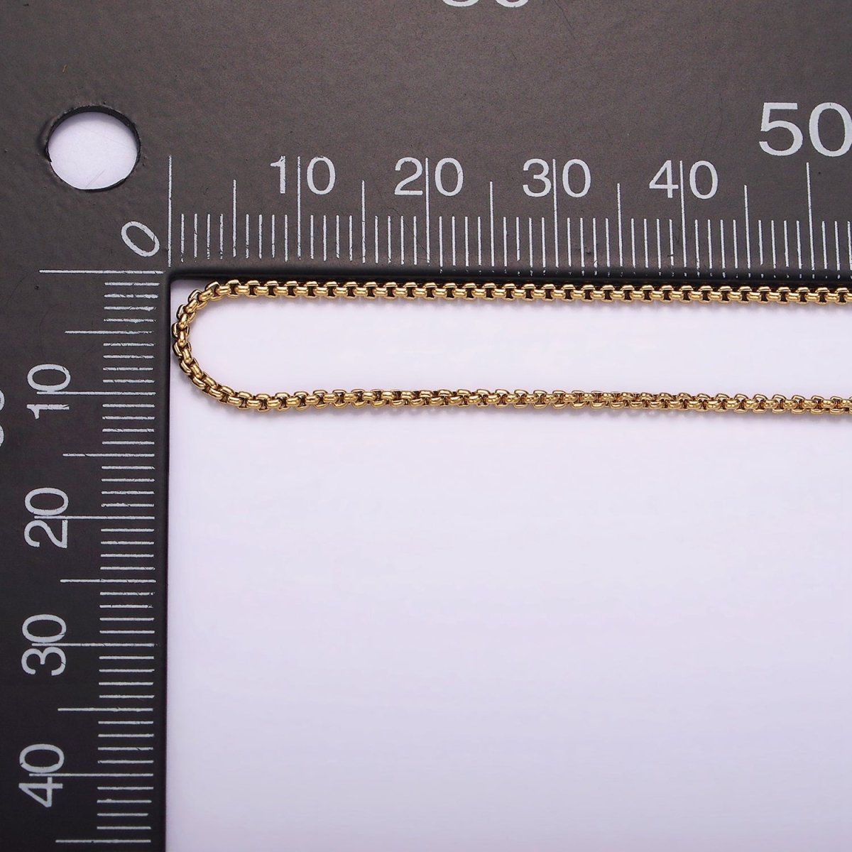 Stainless Steel 1mm Box Chain 20 Inch Necklace | WA-2364 - DLUXCA