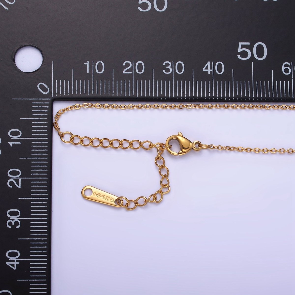 Stainless Steel 1mm Cable 16 Inch Choker Necklace w. Extender | WA-2418 - DLUXCA