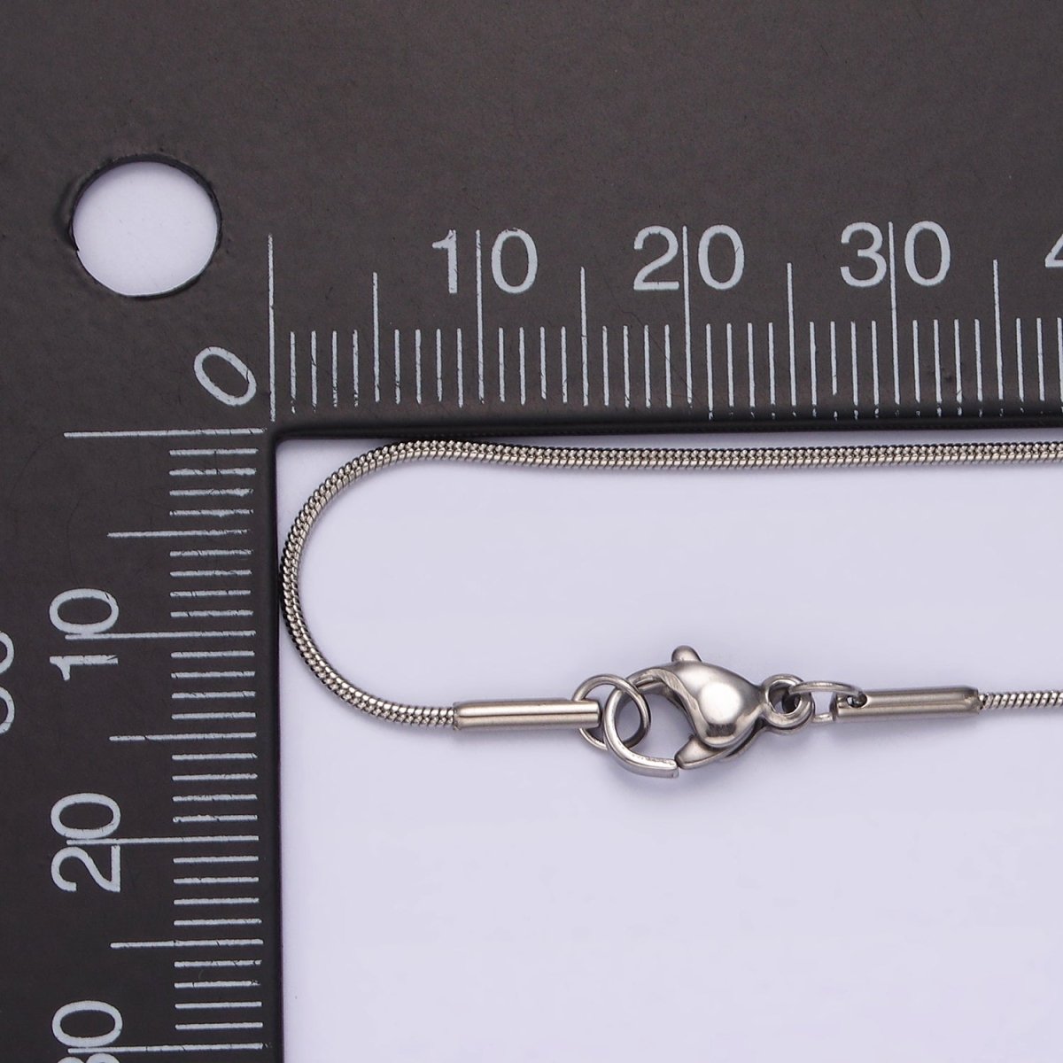 Stainless Steel 1mm Dainty Omega 18 Inch Layering Silver Chain Necklace | WA-2259 Clearance Pricing - DLUXCA