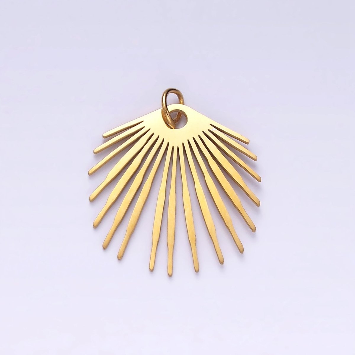 Stainless Steel 20mm Celestial Ray Bar Lined Geometric Minimalist Charm | P1349 - DLUXCA