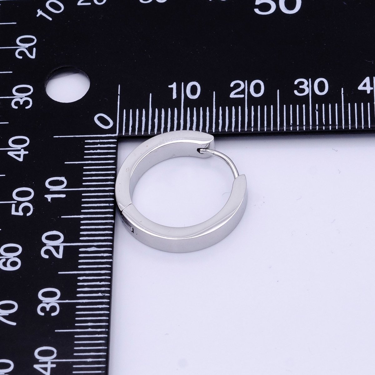 Stainless Steel 20mm Endless Hypoallergenic Huggie Hoop Earrings | AD878 - DLUXCA