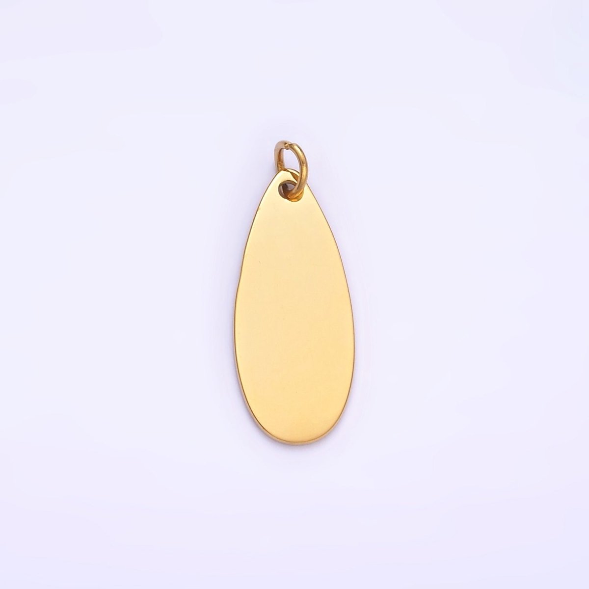 Stainless Steel 20mm Teardrop Minimalist Charm | P981 - DLUXCA