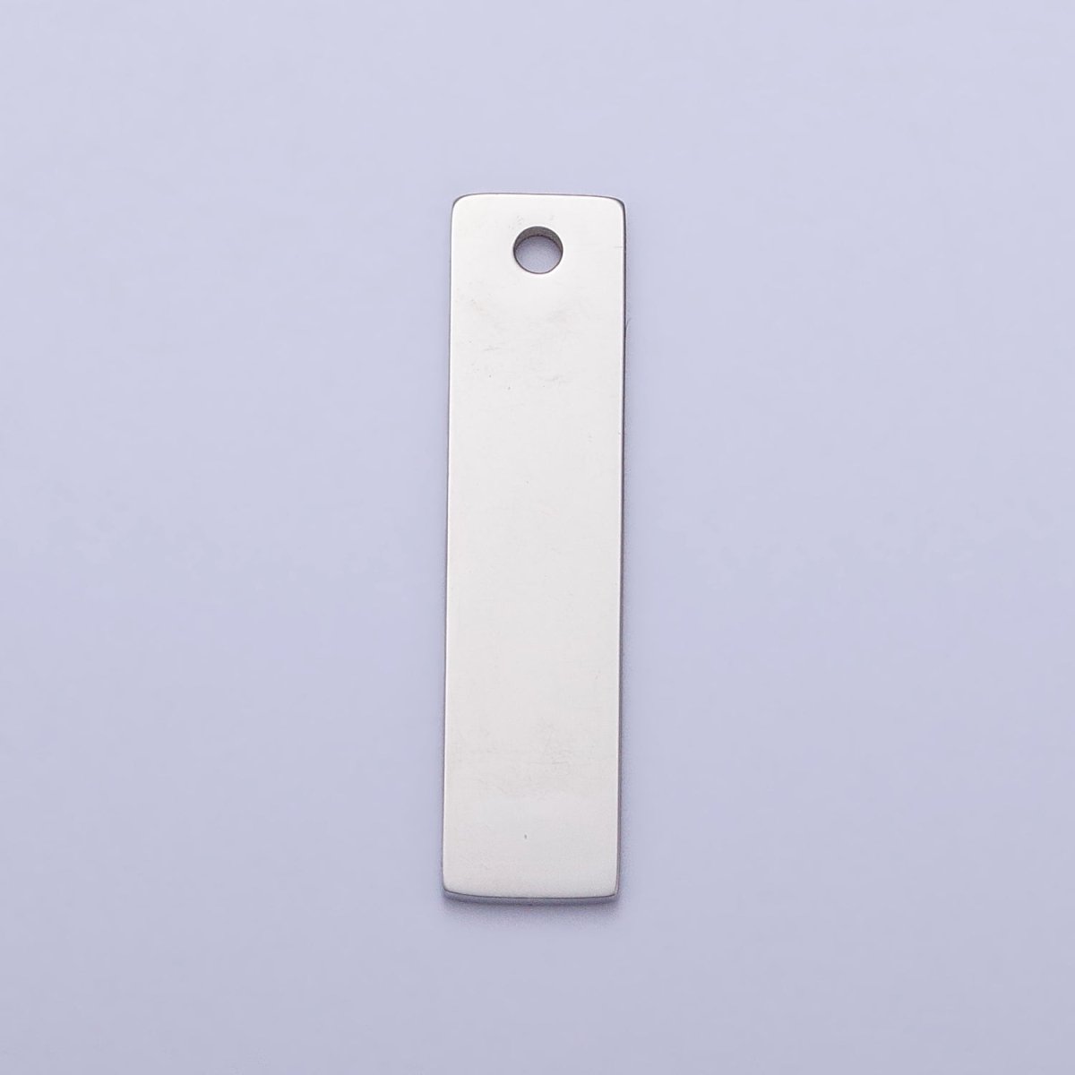 Stainless Steel 21.5mm Rectangular Bar Tag Charmin Gold & Silver | P-910 - DLUXCA