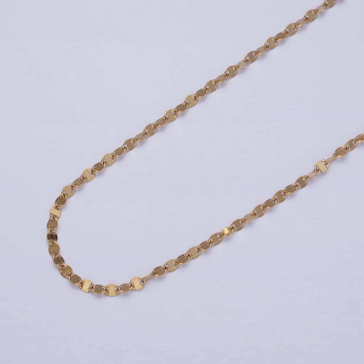 Stainless Steel 2.5mm Anchor Mariner Unfinished Chain by Yard in Gold & Silver | ROLL-1352 ROLL-1353 Clearance Pricing - DLUXCA