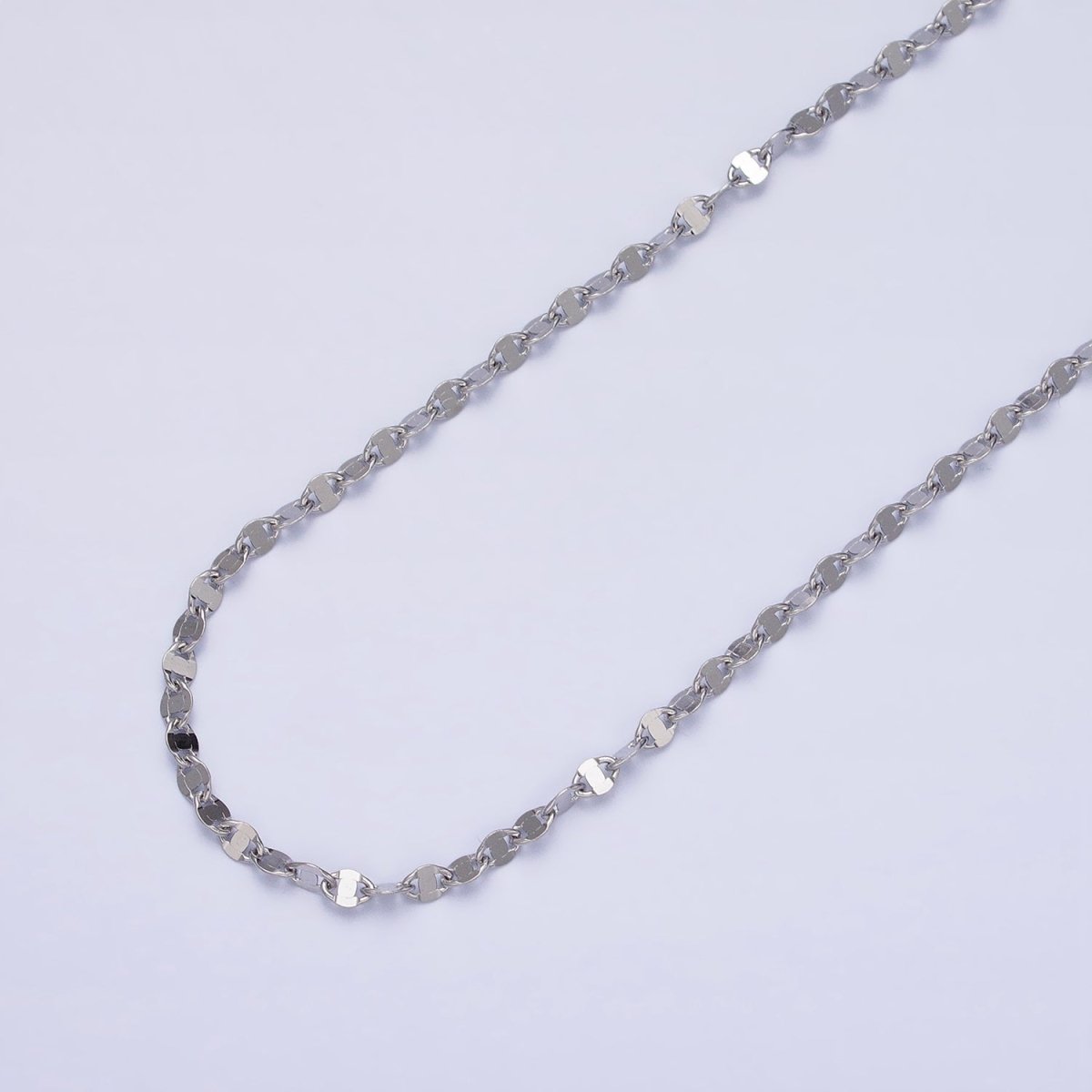 Stainless Steel 2.5mm Anchor Mariner Unfinished Chain by Yard in Gold & Silver | ROLL-1352 ROLL-1353 Clearance Pricing - DLUXCA