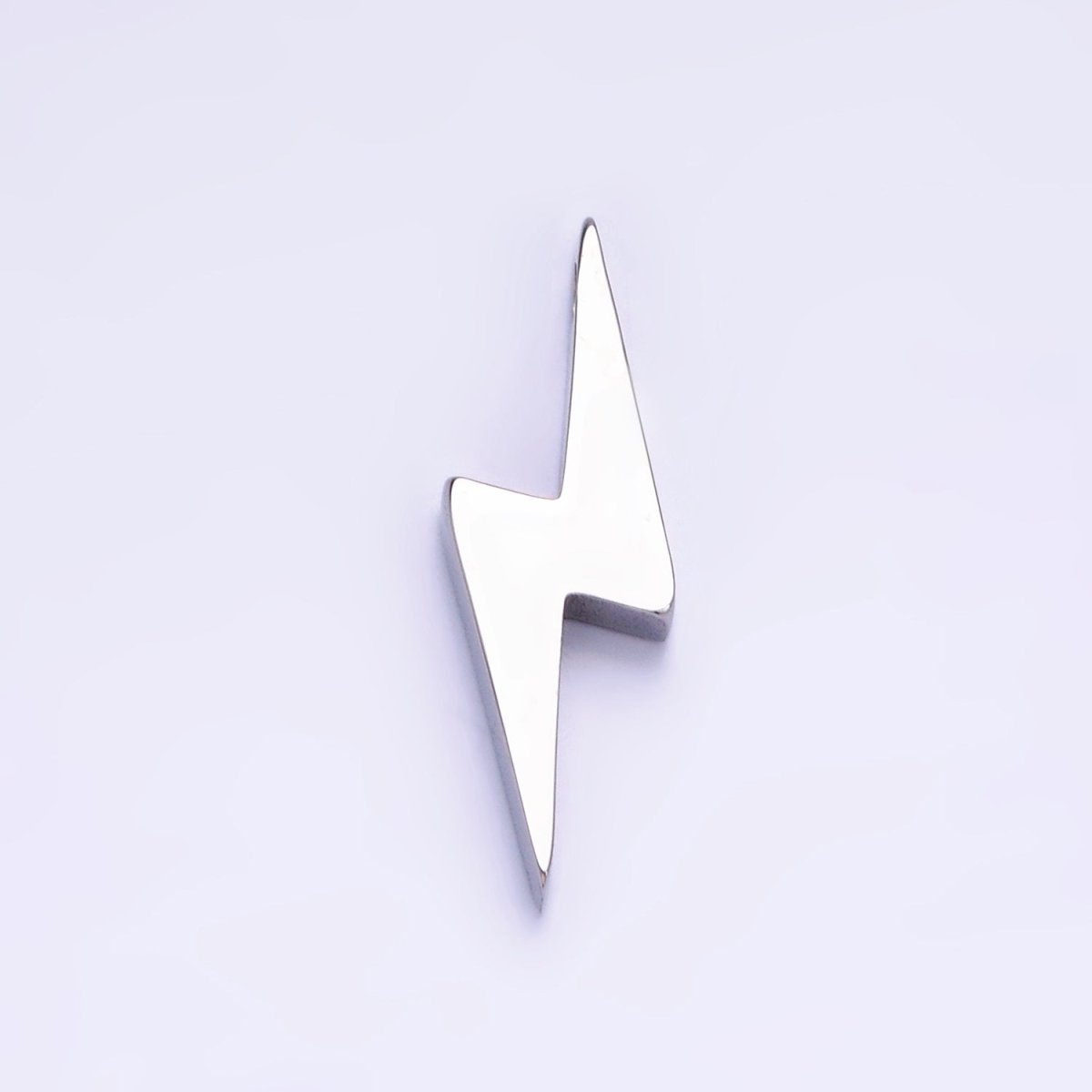 Stainless Steel 25mm Lightning Thunder Minimalist Charm in Gold & Silver | P941 - DLUXCA