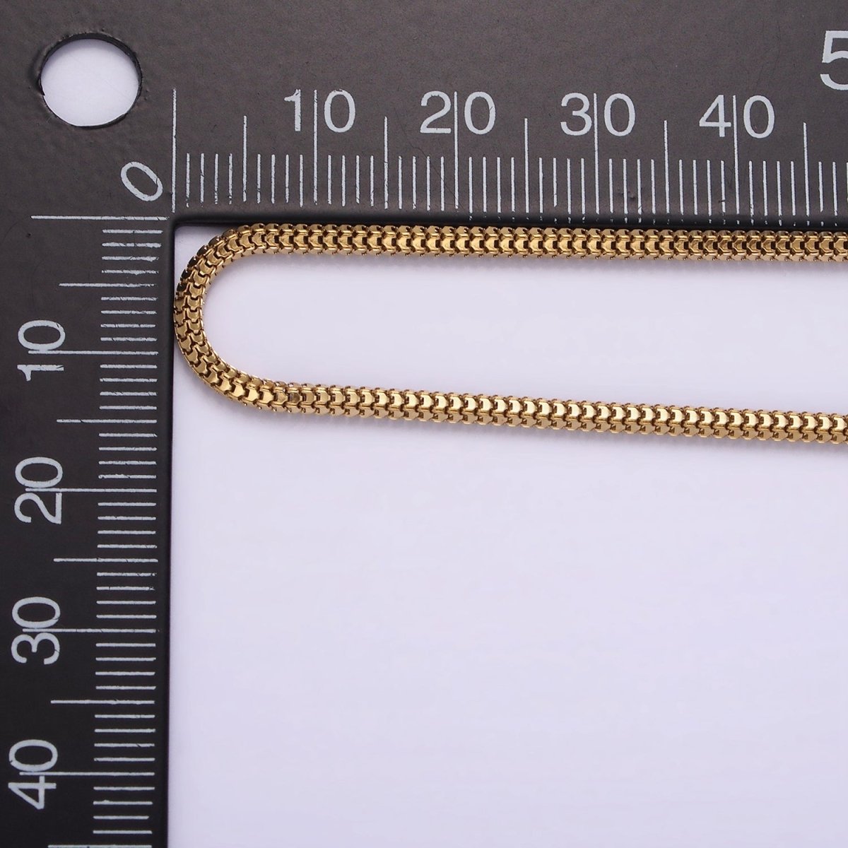 Stainless Steel 2mm Herringbone Cocoon Snake Chain 18 Inch Necklace | WA-2356 - DLUXCA