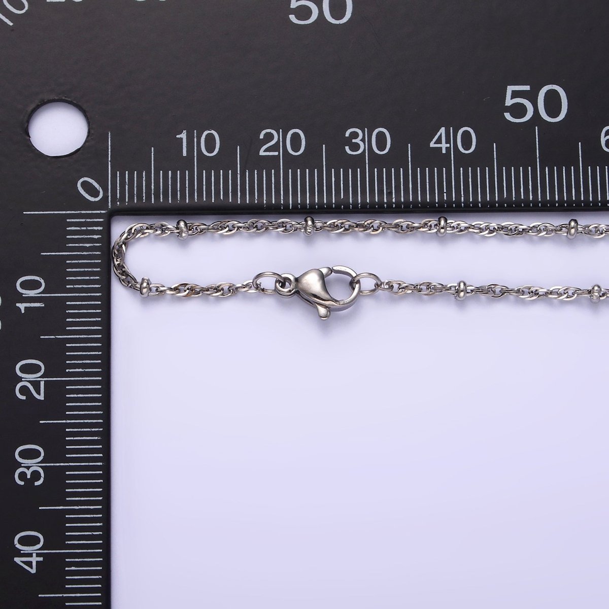 Stainless Steel 2mm Satellite Singapore 18 Inch Layering Chain Necklace | WA-2102 Clearance Pricing - DLUXCA