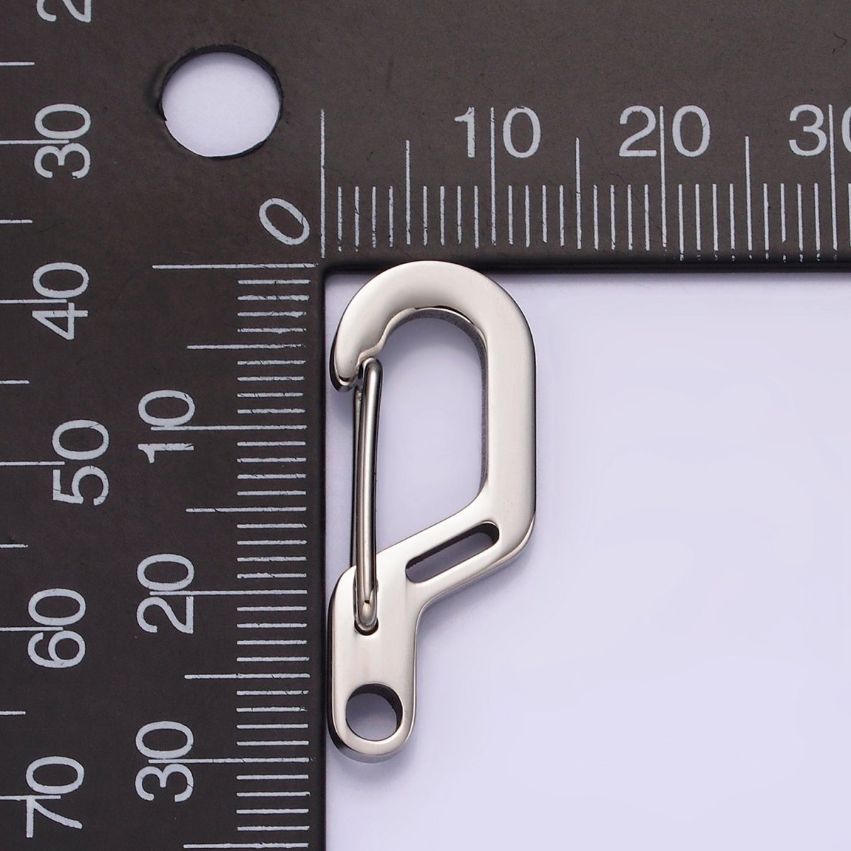 Stainless Steel 30mm Geometric Snap Hook Carabiner Jewelry Findings Supply | Z560 - DLUXCA