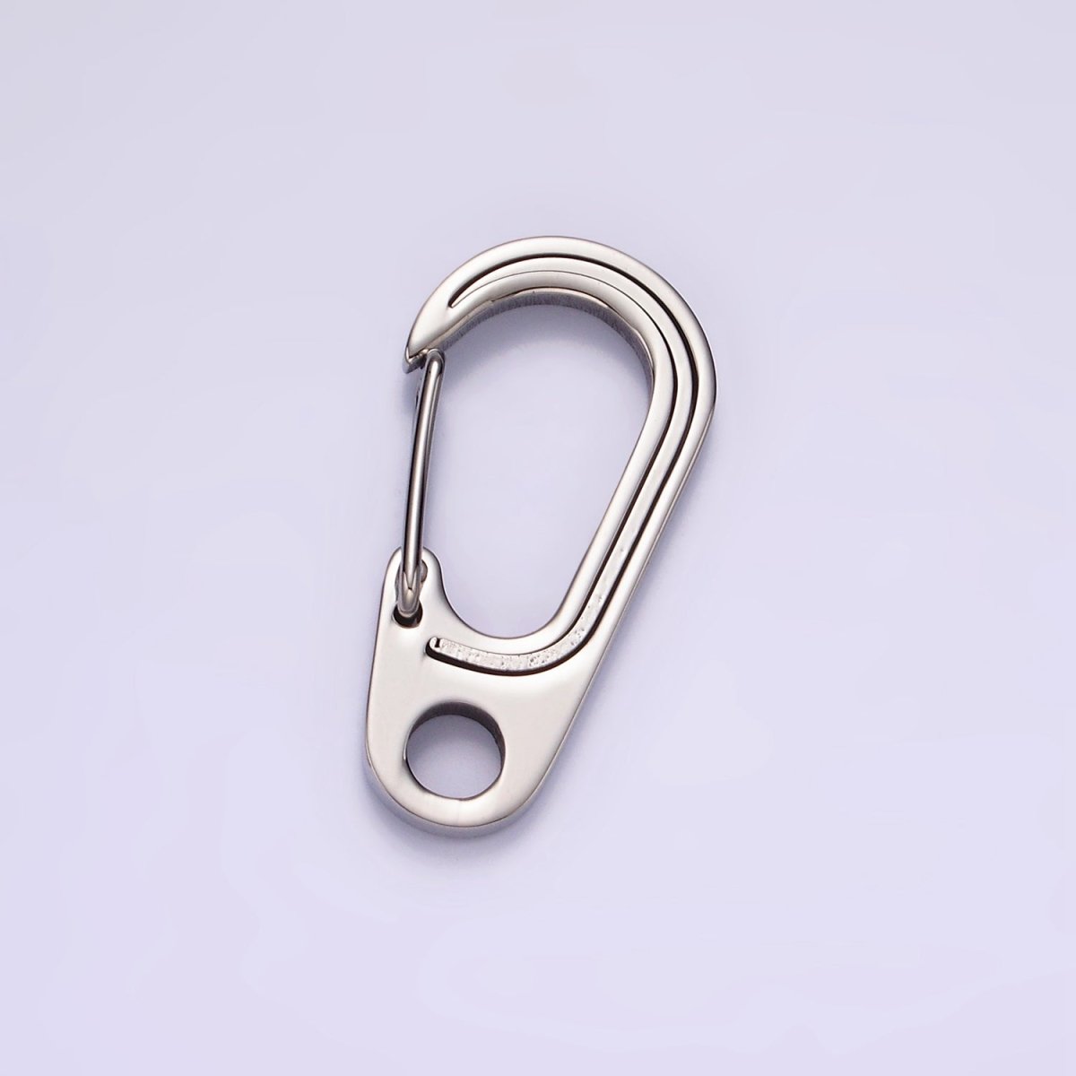 Stainless Steel 30mm Line-Textured Snap Hook Carabiner Findings Supply | Z562 - DLUXCA